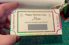 Load and play video in Gallery viewer, Mother’s Day Personalised Scratch Card
