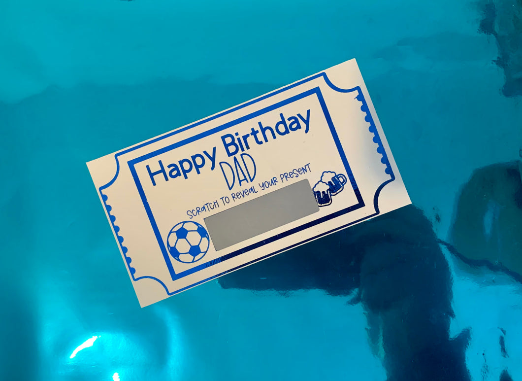 Happy Birthday Dad Personalised Scratch Card