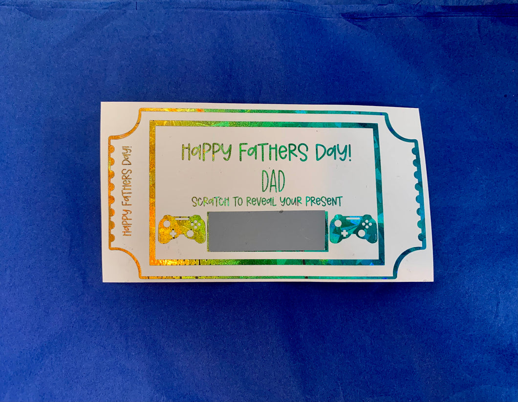 Fathers Day Personalised Scratch Card